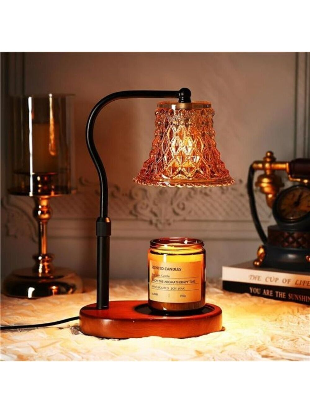 Candle Warmer Lamp with Candle Melter Electric Candle Lamp Warmer with Timer